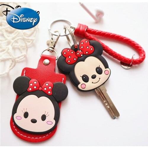 Disney Fashion Cartoon Animation Cute Mickey Sweet Keychain Community Induction Drop-shaped Round Access Control Simplein