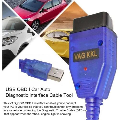Car Auto OBD2 USB Cable VAG-COM KKL 409.1 Auto Scanner Scan Tool For Seat Diagnostic Tools Car Styling