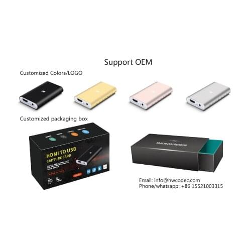 Haiwei USB 3.0 Game Streaming Live Streaming Capture Card HDMI FHD Video Capture Device for Windows Linux MAC OS Based Devices