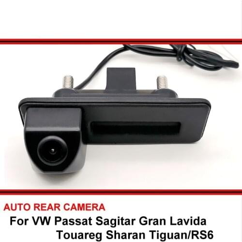 For VW Passat Sagitar Gran Lavida Touareg Sharan Tiguan Car Trunk Handle camera Rear View Reversing Parking backup Camera