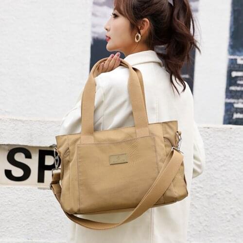 Korean Large Capacity Nylon Handbags for Women Back to Work Shopper Female Shoulder Bags Big Fashion Ladies Crossbody Bag 2021