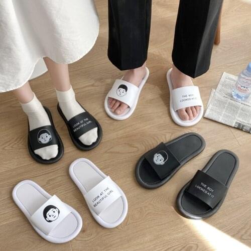 Summer New Ladies Slippers, Waterproof, Comfortable And Convenient Indoor Slippers, Cute And Simple Couple Sandals And Slippers