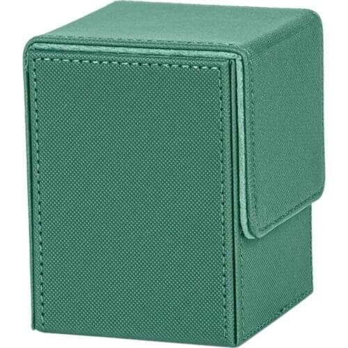 E9LE Board Game Card Sleeve Holder Box Capacity PU Leather Tarot Cards Box Tarots Case Container Collection