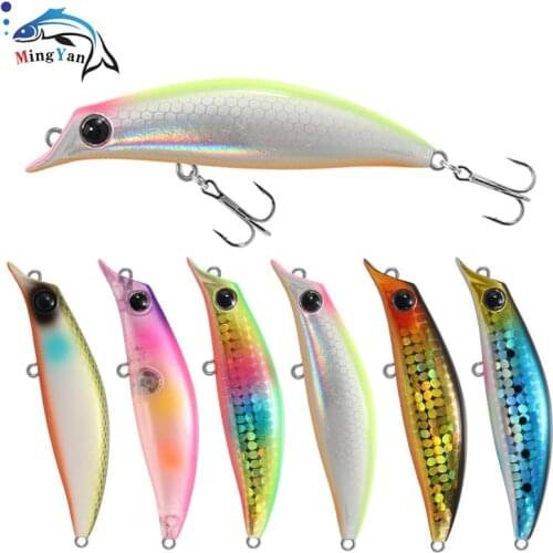 New Product 75mm 8g Minnow Fishing Lure Laser Hard Professional Seawater Long Casting Lure Sinking Wobblers Artificial Bait