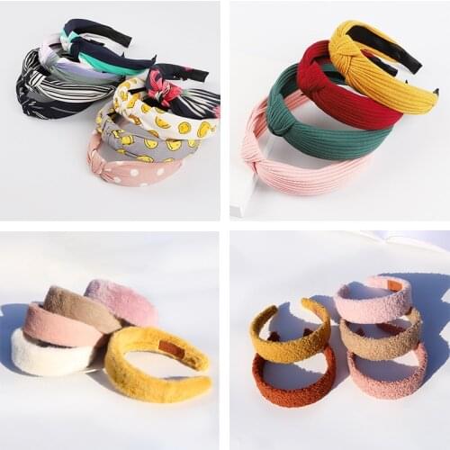 Elegant Top Bow Knot Cross Tie Hair Bands Hairbands for Women Girls Headband Hair Hoop Headwear Turban Hair Accessories
