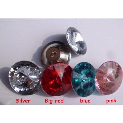 Wholesale 500 PCS / lot 20-30 mm 4 color Sofa buckle Rhinestones acryl decorative buttons, Acrylic soft bag buckles