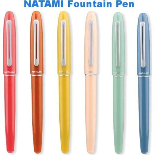 1pcs Japan NATAMI Fountain Pen First Sight Serise buy 1 get 1 ink sac Student Office 6 colors availabe