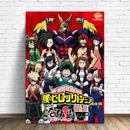 My Hero Academia Japanese Anime Art Silk Boku No Hero Academia Poster Print Cartoon Decorative Painting Home Decoration