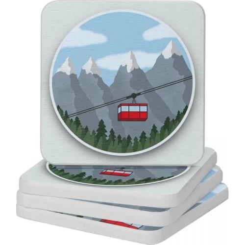 A Trip Through The Alps Diatomaceous Earth Square Round Coaster Non Slip Cup Bonsai Mat Soap Toothbrush Pad Diameter 10cm