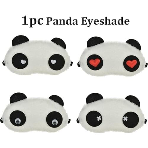 Health Care Tools Cute Face White Panda Eye Mask Eyeshade Shading Sleep Cotton Goggles Eye Mask Sleep Mask Eye Cover Wholesale