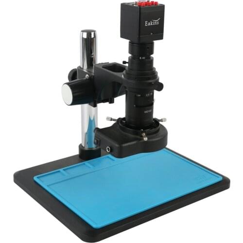 SONY IMX307 Industrial Digital 1080P HDMI VGA Video Microscope Camera + 200X 500X Adjustable Zoom C mount Lens + 144 Ring light