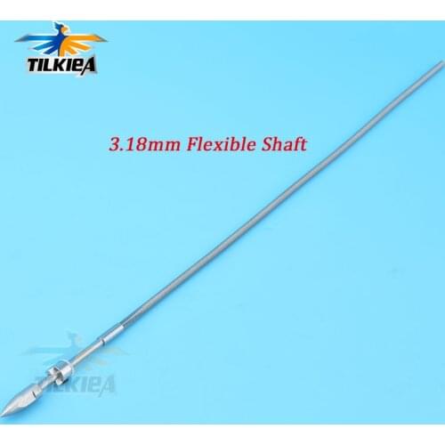 Rc Boat 3.18mm 1/8'' Left/Positive Flexible Shaft With 3.18mm Prop Shaft 300mm Flex Cable Nut Drive Dog for Rc Boat