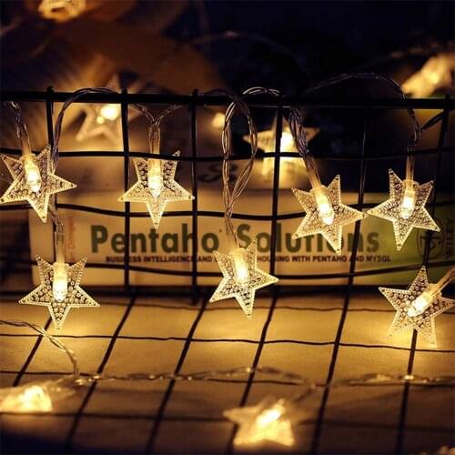 1.2m 3m 6m 10m LED String Lights Decoration Fairy Light Battery Operated Star Copper Wire Lamp Indoor Christmas Wedding Events