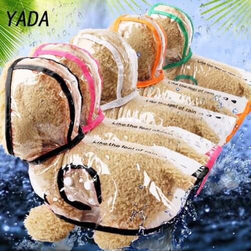YADA Outdoor Puppy Pet Rain Coats Transparent S-XL Hoody Waterproof Jackets PU Raincoat for Dogs Cats Apparel Clothes