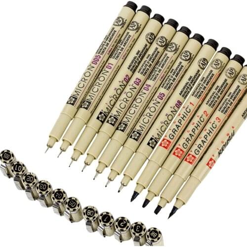1pcs SAKURA cherry blossom needle tube pen drawing pen hook line pen comic design sketch pen office stationery art supplies