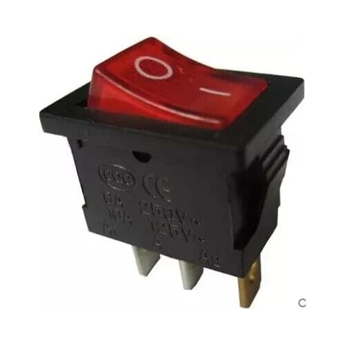 10pcs Ship Type Switch Power Switch KCD1-102 Black 3 Foot 2 Archives 6A/250V 10A125V 21*15MM Free Shipping