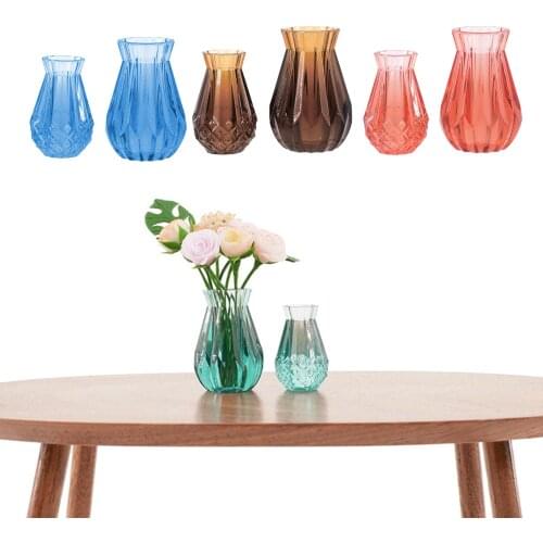 2Pcs 1/12 Dollhouse Mini Furniture Vase Model Toy Miniature Landscape Decor