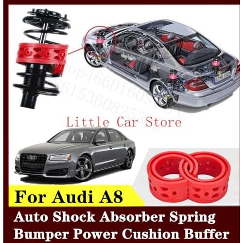2PCS Front Rear Suspension Shock Bumper Spring Coil Cushion Buffer For Audi A8