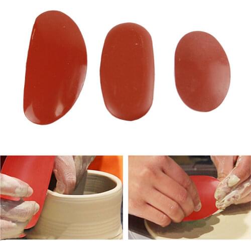 3 pcs/set ceramic art scraper rubber scraper DIY clay sculpture soft repairing scraper potters auxiliary ceramic art tool