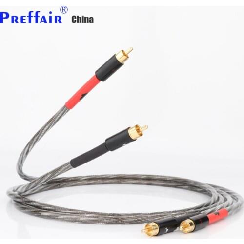 Preffair HI-End 4 core 2.2mm Silver Plated Signal Line, Preffair RCA Interconnect Cable, RCA to RCA Audio Cable