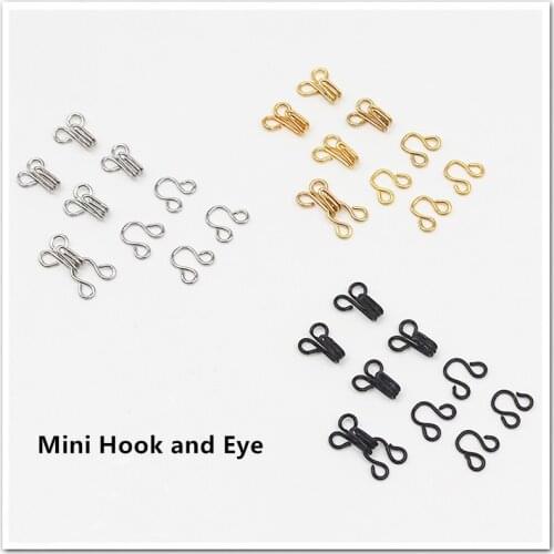 50/100PCS Doll Clothing Accessories Hook and Eye 11MM Mini Buckle Pants Fastener Blyth BJD Barbi DIY Doll Clothes Coat Dress