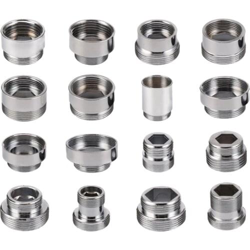 1pc Chrome Brass Faucet Aerator Adapter Male Female M22 M24 G1/2" 3/4" Pipe Fittings Water Purifier Accessories M16 18 20 28