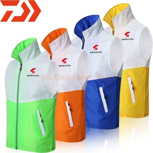 DAIWA Summer Quick-Drying Breathable Mesh Vest Photographer Sleeveless Jacket Multi-Pockets Outdoors Hiking Fishing Hunting Vest