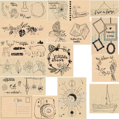 French Clear Stamp / seal for DIY Scrapbooking / Album Decorative Clear Stamp Sheets B615