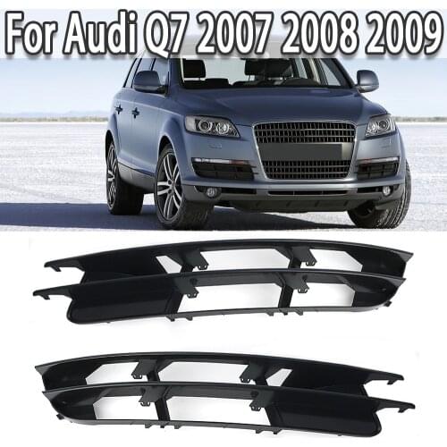 K-CAR Front Lower Bumper Grills Fog Light Grille Cover Black Plastic Left&Right For Audi Q7 2007 2008 2009 4L0807681 4L0807682