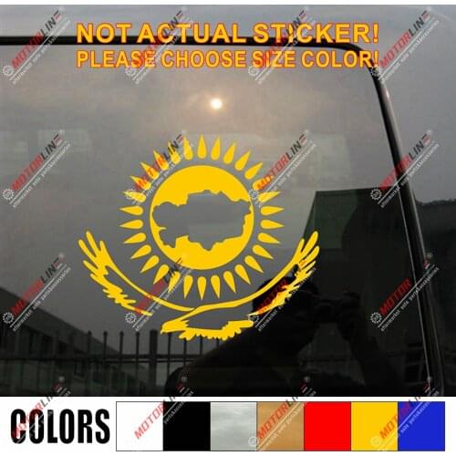 Kazakhstan Eagle Decal Sticker Map Outline Flag Silhouette Car Vinyl die cut