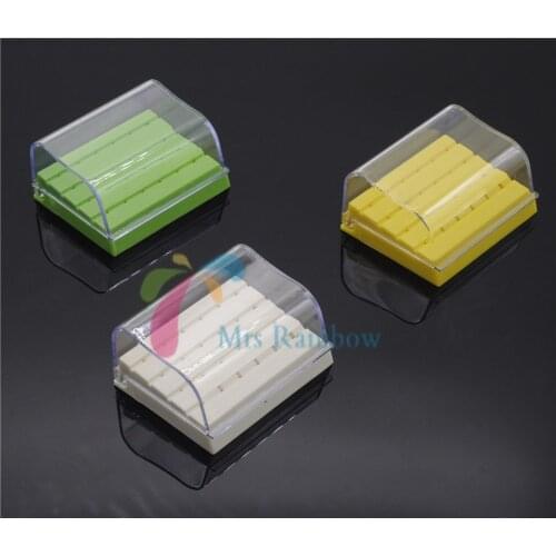 1/Pcs Dental Plastic Burs Holder Block Blocks Sterilizer Case 24 Holes Slots 20 FG & 4 RA Dentist Lab Tools Supplies