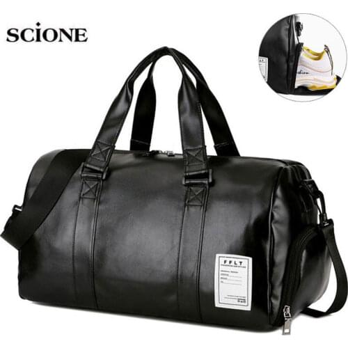 Leather Gym Bags Fitness Training Sports Bag For Men Women Sac De Sport Gymtas Travel Luggage Traveling Outdoor Yoga Bag XA627A