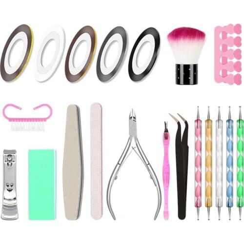 Nail Art Care Tools Set DIY Easy to Use Metal Nail Kit Manicure Set for Female Practical Nail Decorating DIY Set Tool Nail Drill