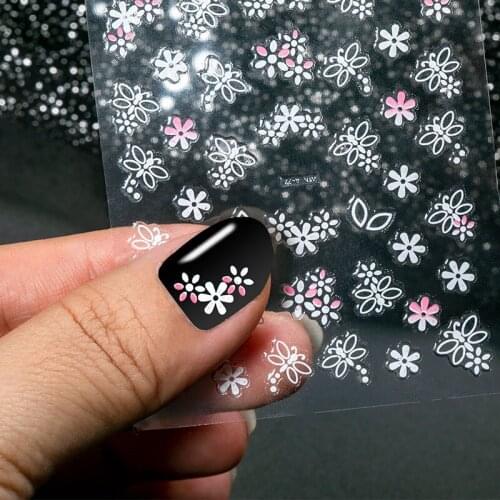 10pcs/set Nail Stickers Flower For Manicure Diy Foils Nail Art ManicureStickers For Nails Decorations