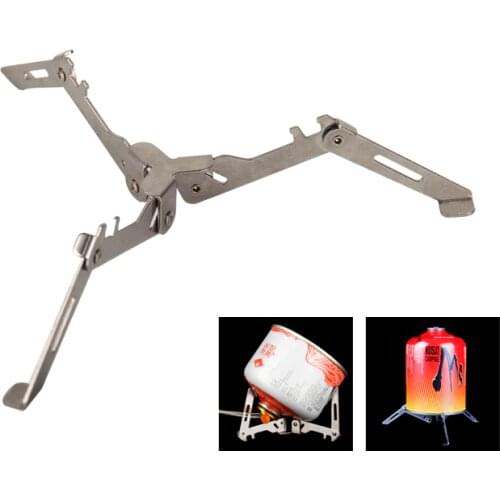 Outdoor Gas Tank Bracket Bottle Shelf Stand Tripod Folding Canister Stand For Cooking Camp Gas Stove