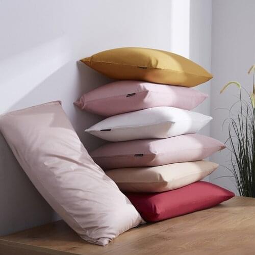 100% Cotton Pillowcase Solid Color Pillow Cover 48*74cm Multicolor Optional Sleeping Bedding Pillowcases For Hotel Home