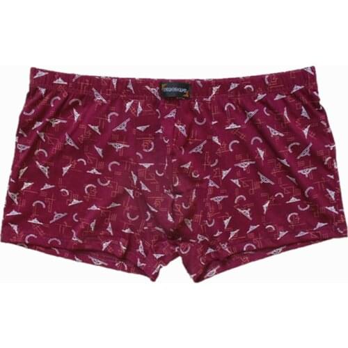 Cotton Underwear Men Boxer Four Corner Boxers New Vogue Men Short Pants Underwears Blue Red Brown cueca boxer