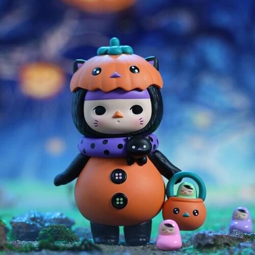 Genuine Blind Box POPMART Hand Do PUCKY Piquet Elf Monster Baby Series of Halloween Home Decoration Accessories for Living Room
