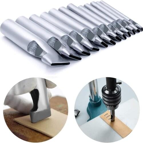 Oval Shape Punch Cutter Tool Leather Craft Hole Punching Set for Leather Watch Bands Belts Canvas Paper Plastics Working tools