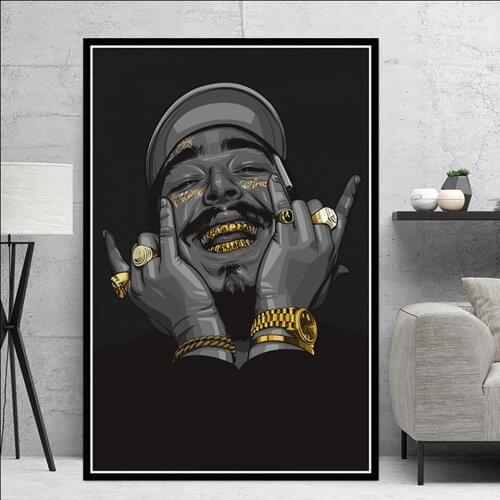 Posters and Prints Canvas New Releases Marlon Hip Hop Rapper Music Singer Star Art Painting Mural Living Room Home Decoration