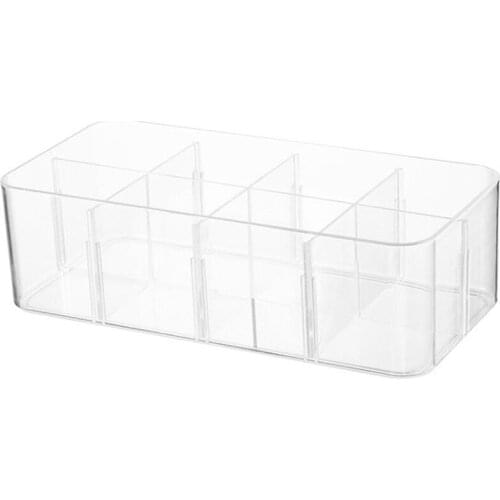 Transparent Compartment Socks Storage Box Underwear Storage Box Household Stackable Desktop Drawer Sorting Box