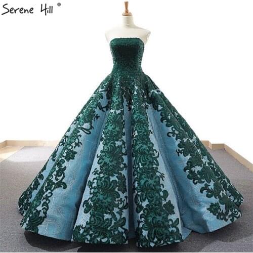 Dubai Green Sequined Luxury Sparkle Wedding Dresses 2020 Vintage Sexy Off Shoulder Fashion Bridal Gowns Real Photo