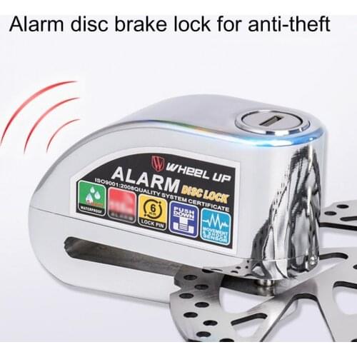 6mm bike Alarm sound lock motorcycle disc brake lock loud Security Waterproof bicycle lock Reminder