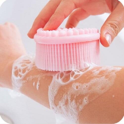 Ultra Soft Silicone bath shower Massage Brush Head Body Massager Washing Comb Shower Bath Spa Shampoo Massage Brush