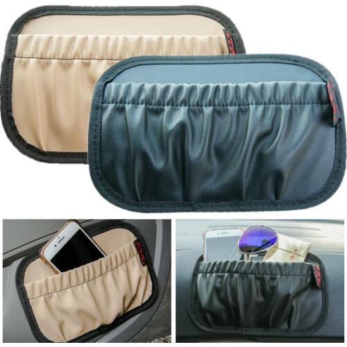 Universal Stowing Tidying Leather Car Storage Net Bag Automotive Pocket Car Seat Back Car Organizer Box Purses Car Accessories