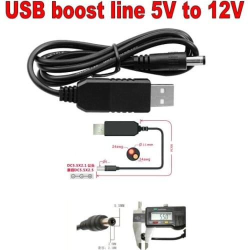 USB DC 5V to DC 12V Step Up Cable Module USB Power Boost Line Step Up Module Boost Converter Adapter Cable 5.5*2.1mm Plug