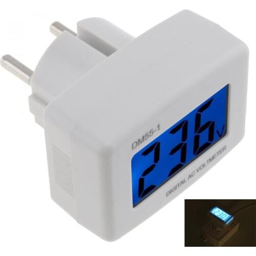 AC 80-300V Voltage Meter EU Plug Volt Meter LCD Digital Display Voltmeter Testers