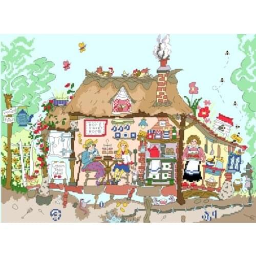 Top Quality lovely counted cross stitch kit bothy threads home sweet home tea shop cakes eggs