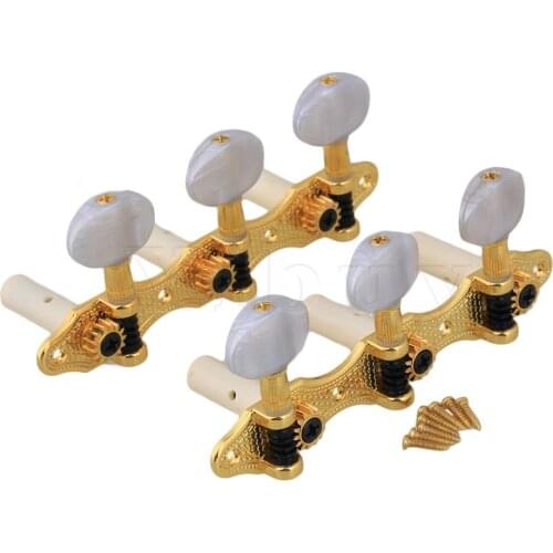 Yibuy Gold Classical Guitar Machine Heads 3 3 Tuners for Nylon Strings Classic