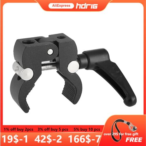 HDRiG 1/4"&3/8" Thread Super Clamp Crab Pliers Clip For Camera Photo Studio Accessory